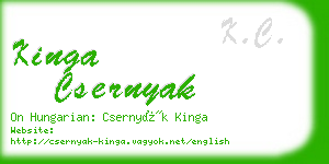 kinga csernyak business card